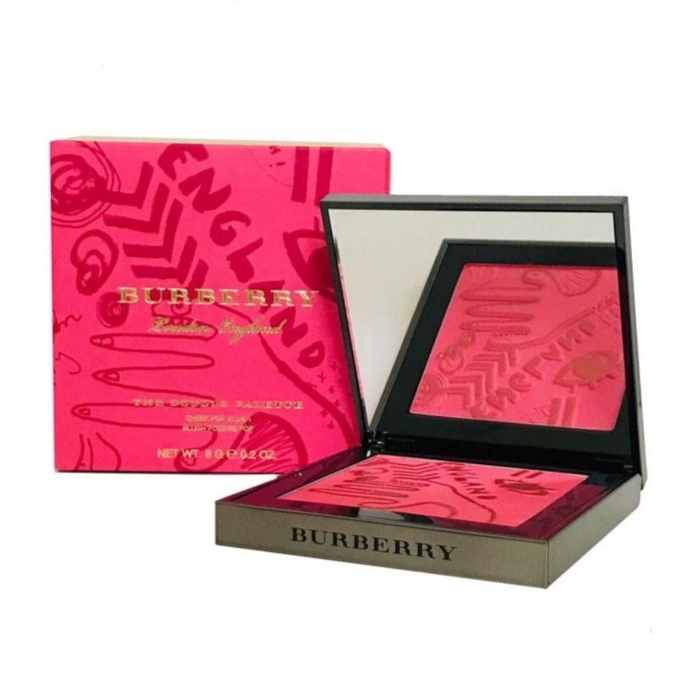 Burberry The Doodle Palette Cheek Pop Blush with Brush and pouch Bright Pink